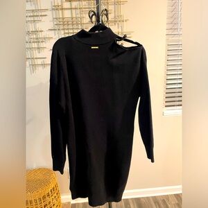 Black Michael Kors off shoulder blk knot dress great condition great quality